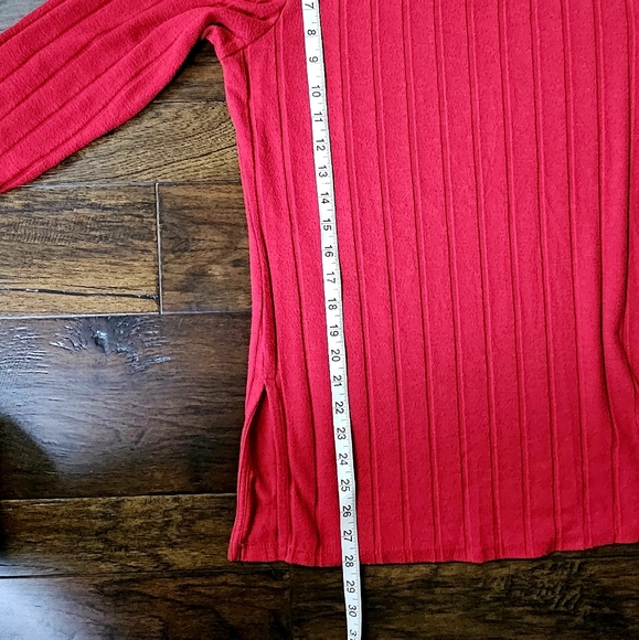 Anthropologie Red Knit Top Large - Picture 3 of 8